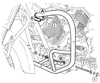 Hepco&Becker 1100 Drag Star (1999-2002) Gmol silnika - 501414 00 02