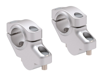 Podwyższenie kierownicy Offset do motocykla Yamaha Ténéré 700 Rally (2025-), 30 mm w górę, 21 mm w tył, srebrne