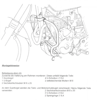 Hepco&Becker 650 (1997-1999)/Vigor 650 (1999-2002) Gmol silnika - 502108 00 01