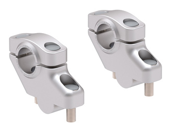 Podwyższenie kierownicy Offset do Suzuki GSX 1200 (1999-2000), 30 mm w górę, 21 mm w tył - srebrne