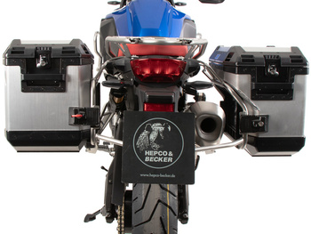 Wycięcie na kufer boczny ze stali nierdzewnej, w tym kufry boczne Xplorer w kolorze srebrnym do BMW F 800 GS (2024-)