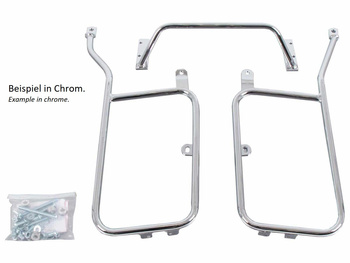 Czarny, montowany na stałe bagażnik boczny do motocykli Suzuki VL 800 Intruder LC Volusia (2001-2008) / C 800 Intruder / Black Edition (2005-2016)