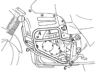 Hepco&Becker ger (1993-1998) Gmol silnika - 501700 00 01