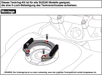 Hepco&Becker trom 1000 ABS (2014-2019) Tank ring Lock it - 5063530 00 09