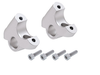 Podwyższenie kierownicy z offsetem 30 mm, tył 24 mm, srebrne do BMW R 1250 RT (2021-)