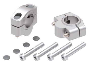 Podwyższenie kierownicy 20 mm srebrne do Triumph Tiger 900 Rally Pro (2024-)