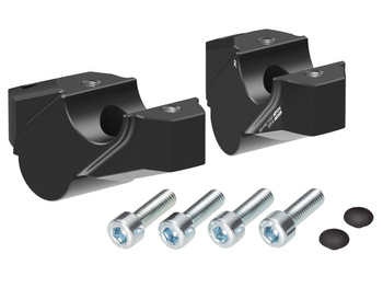 Podwyższenie kierownicy z offsetem 30 mm wysokości, 25 mm tyłu, czarne do Yamahy MT-09 (2013-2020)