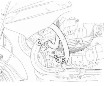 Hepco&Becker 1200 Sport (2007-) Gmol silnika - 501509 00 01